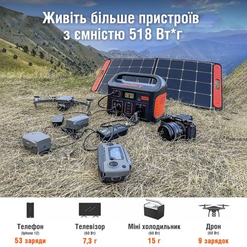 Seller recertified зарядная станция Jackery Explorer 500 (Следы использования, 517623) купить в Украине: Киев, Днепр, Харьков, Одесса  | Низкая цена, отзывы, характеристики от TELEMART фото