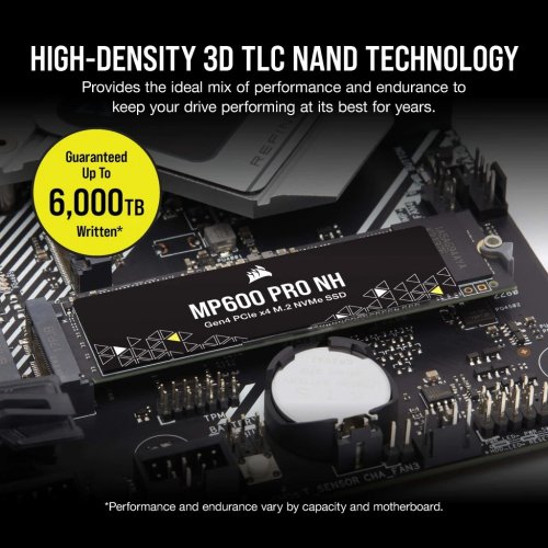 Купить SSD-диск Corsair MP600 PRO NH 3D NAND TLC 1TB M.2 (2280 PCI-E) NVMe x4 (CSSD-F1000GBMP600PNH) с проверкой совместимости: обзор, характеристики, цена в Киеве, Днепре, Одессе, Харькове, Украине | интернет-магазин TELEMART.UA фото