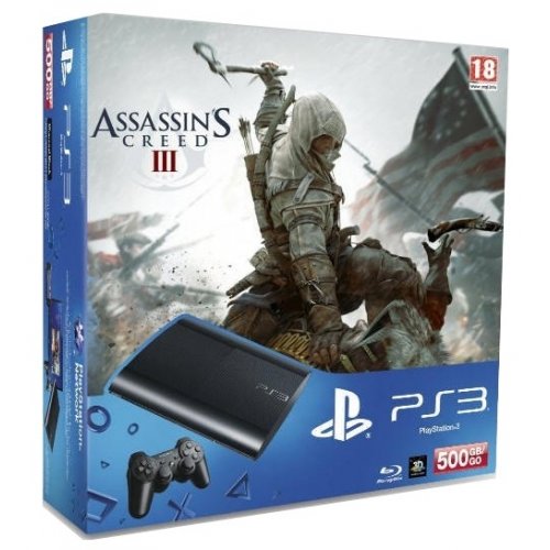 Купить Sony PS3 Super Slim 500GB + игра Assassin's Creed 3 - цена в Харькове, Киеве, Днепре, Одессе
в интернет-магазине Telemart фото
