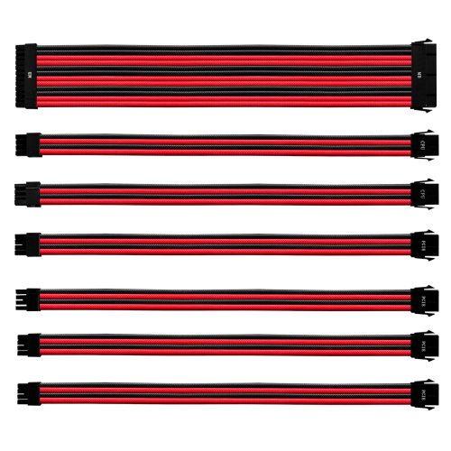 Купить Набор кастомных кабелей питания Cooler Master Extension Cable Kit (CMA-NEST16RDBK1-GL) Red/Black - цена в Харькове, Киеве, Днепре, Одессе
в интернет-магазине Telemart фото