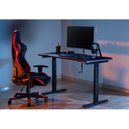 Купити Комп'ютерний стіл з ручним регулюванням висоти OfficePro ODM514 Black - ціна в Києві, Львові, Вінниці, Хмельницькому, Франківську, Україні | інтернет-магазин TELEMART.UA фото