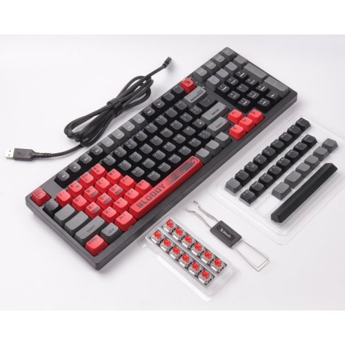 Photo Keyboard A4Tech Bloody S98 RGB BLMS Red Switch Sports Red