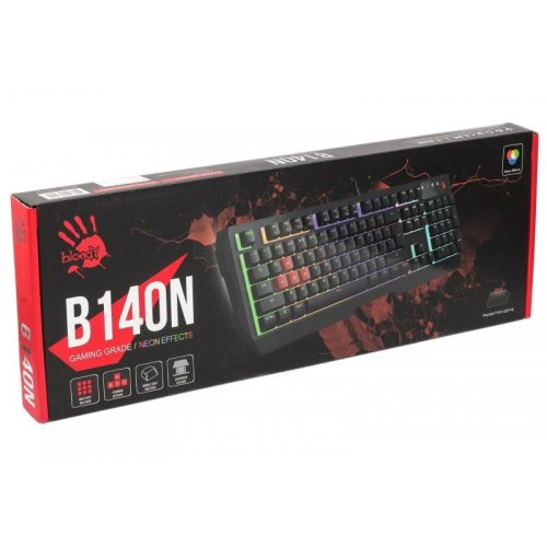 Клавиатура A4Tech Bloody B140N Black купить в Украине: Киев, Днепр, Харьков, Одесса  | Низкая цена, отзывы, характеристики от TELEMART фото