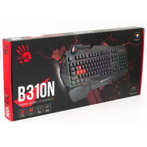 Клавіатура A4Tech Bloody B310N Black купити в Україні: Київ, Львів, Хмельницький, Тернопіль, Івано-Франківськ | Низька ціна, відгуки, характеристики від TELEMART фото