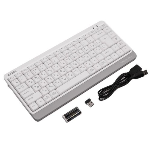 Клавіатура A4Tech FBK11 Wireless White купити в Україні: Київ, Львів, Хмельницький, Тернопіль, Івано-Франківськ | Низька ціна, відгуки, характеристики від TELEMART фото