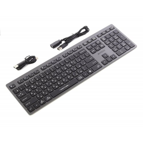 Клавіатура A4Tech FBX50C Wireless Grey купити в Україні: Київ, Львів, Хмельницький, Тернопіль, Івано-Франківськ | Низька ціна, відгуки, характеристики від TELEMART фото