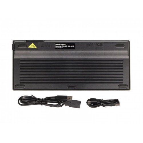 Клавиатура A4Tech FBX51C Wireless Grey купить в Украине: Киев, Днепр, Харьков, Одесса  | Низкая цена, отзывы, характеристики от TELEMART фото
