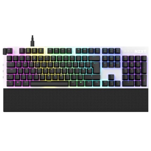 Купити Клавіатура NZXT Function RGB Gateron Linear Red Switches (KB-1FSUK-WR) Matte White - ціна в Києві, Львові, Вінниці, Хмельницькому, Франківську, Україні | інтернет-магазин TELEMART.UA фото