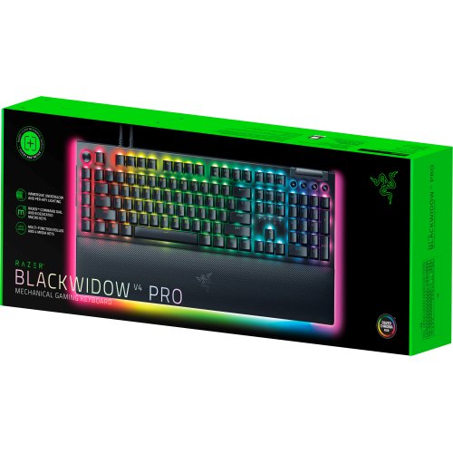 Фото Клавиатура Razer BlackWidow V4 Pro RGB Green Switch (RZ03-04680100-R3M1) Black