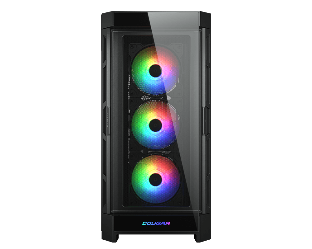 Корпус Cougar Duoface Pro RGB Tempered Glass без БЖ Black з перевіркою ...