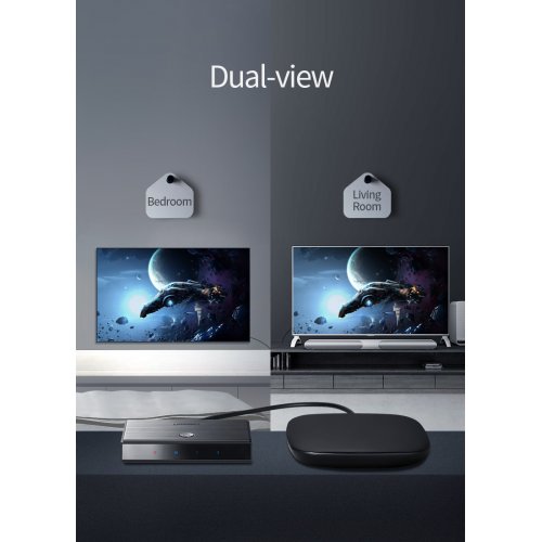 Купити Сплітер Ugreen CM186 HDMI 2.0 to 2 x HDMI 4K 60Hz HDR (50707) Black - ціна в Києві, Львові, Вінниці, Хмельницькому, Франківську, Україні | інтернет-магазин TELEMART.UA фото