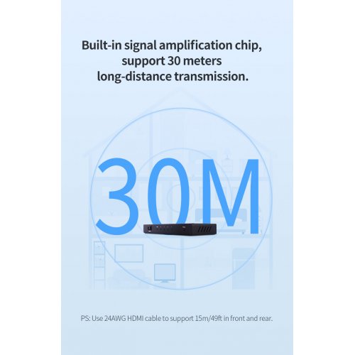 Сплітер Ugreen HDMI 1.4 to 4 x HDMI 4K 30Hz (40202) Black купити в Україні: Київ, Львів, Хмельницький, Тернопіль, Івано-Франківськ | Низька ціна, відгуки, характеристики від TELEMART фото