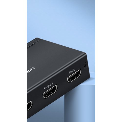 Сплітер Ugreen HDMI 1.4 to 4 x HDMI 4K 30Hz (40202) Black купити в Україні: Київ, Львів, Хмельницький, Тернопіль, Івано-Франківськ | Низька ціна, відгуки, характеристики від TELEMART фото