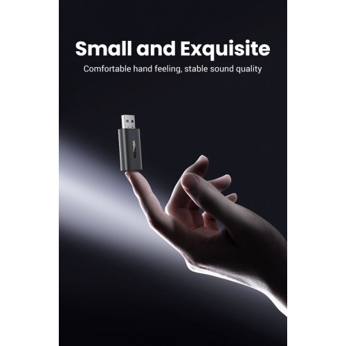 Купити Bluetooth адаптер Ugreen CM523 Bluetooth 5.1 AUX 3.5 mm (60300) Black - ціна в Києві, Львові, Вінниці, Хмельницькому, Франківську, Україні | інтернет-магазин TELEMART.UA фото