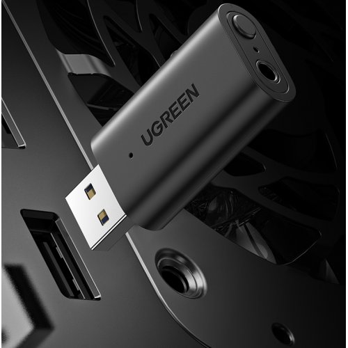Купити Bluetooth адаптер Ugreen CM523 Bluetooth 5.1 AUX 3.5 mm (60300) Black - ціна в Києві, Львові, Вінниці, Хмельницькому, Франківську, Україні | інтернет-магазин TELEMART.UA фото