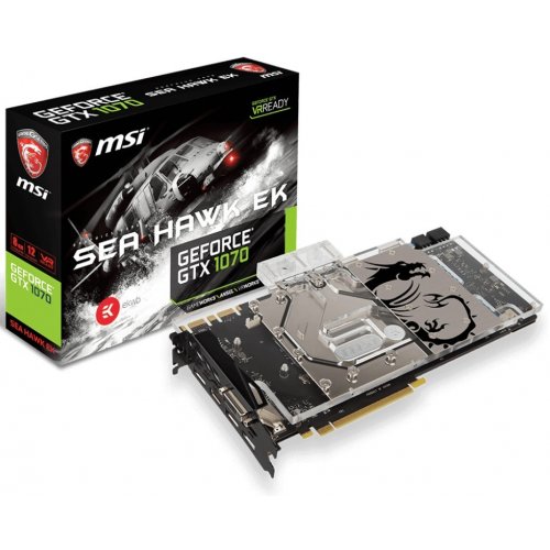Продати Відеокарта MSI GeForce GTX 1070 SEA HAWK EK X 8192MB (GTX 1070 SEA HAWK EK X) за Trade-In у інтернет-магазині Телемарт - Київ, Дніпро, Україна фото