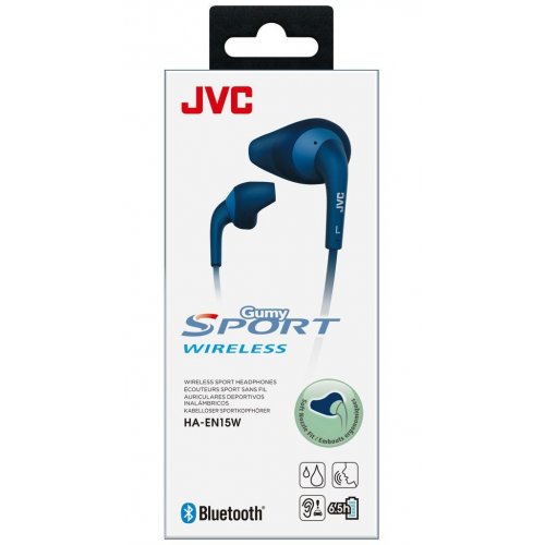 Купити Навушники JVC Gumy Sport HA-EN15W (HA-EN15W-A-U) Blue - ціна в Києві, Львові, Вінниці, Хмельницькому, Франківську, Україні | інтернет-магазин TELEMART.UA фото