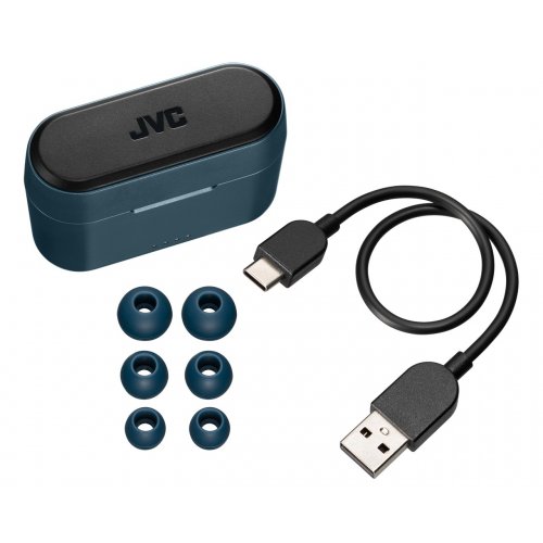 Купить Наушники JVC HA-A9T (HA-A9T-A-E) Navy - цена в Харькове, Киеве, Днепре, Одессе
в интернет-магазине Telemart фото