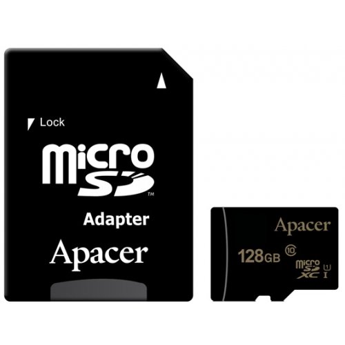 Купить Карта памяти Apacer microSDHC 128GB UHS-I Class 10 (с адаптером) (AP128GMCSX10U1-R) - цена в Харькове, Киеве, Днепре, Одессе
в интернет-магазине Telemart фото