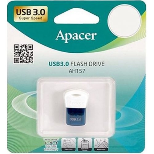 Купити Накопичувач Apacer AH157 16GB Blue (AP16GAH157U-1) - ціна в Києві, Львові, Вінниці, Хмельницькому, Франківську, Україні | інтернет-магазин TELEMART.UA фото