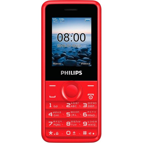 Купити Мобільний телефон Philips Xenium E103 Dual Sim Red - ціна в Києві, Львові, Вінниці, Хмельницькому, Франківську, Україні | інтернет-магазин TELEMART.UA фото