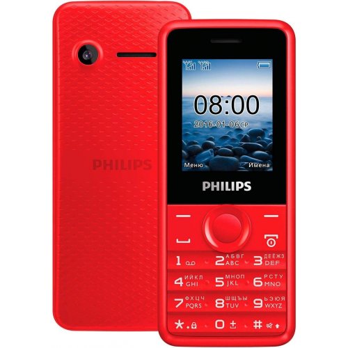 Купить Мобильный телефон Philips Xenium E103 Dual Sim Red - цена в Харькове, Киеве, Днепре, Одессе
в интернет-магазине Telemart фото