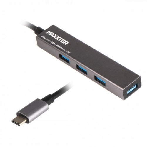 Купить USB-хаб Maxxter USB 3.0 4 in 1 (HU3C-4P-02) Grey - цена в Харькове, Киеве, Днепре, Одессе
в интернет-магазине Telemart фото