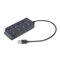 USB-хаб Gembird USB 4 in 1 (UHB-U3P1U2P3P-01) Black
