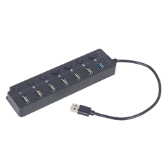 USB-хаб Gembird USB 7 in 1 (UHB-U3P1U2P6P-01) Black