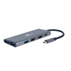 USB-хаб Cablexpert USB Type-C 6 in 1 (A-CM-COMBO3-01) Grey