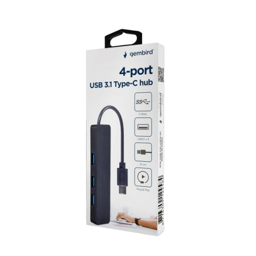 Купить USB-хаб Gembird USB Type-C 4 in 1 (UHB-CM-U3P4-01) - цена в Харькове, Киеве, Днепре, Одессе
в интернет-магазине Telemart фото