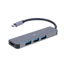 USB-хаб Cablexpert USB Type-C 4 in 1 (A-CM-COMBO2-01) Grey