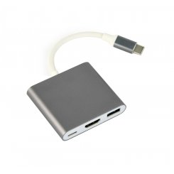 USB-хаб Cablexpert USB Type-C 3 in 1 (A-CM-HDMIF-02-SG) Grey
