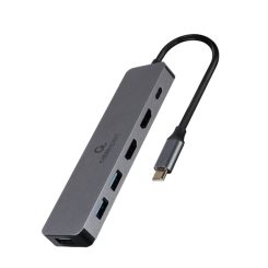 USB-хаб Cablexpert USB Type-C 6 in 1 (A-CM-COMBO3-03) Grey