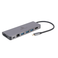 USB-хаб Cablexpert USB Type-C 8 in 1 (A-CM-COMBO5-05) Grey