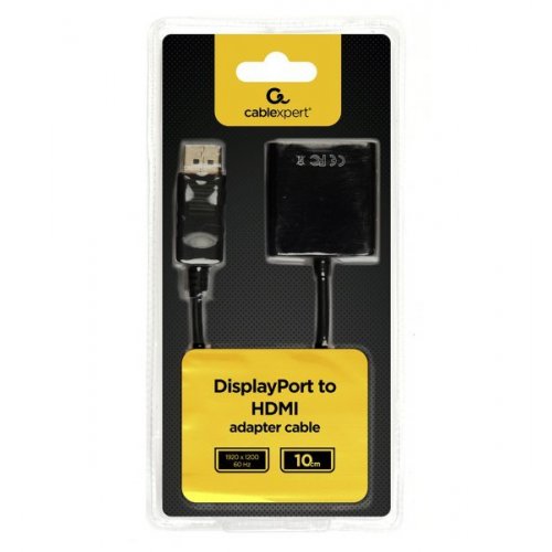 Купить Адаптер Cablexpert DisplayPort to HDMI 0.1m (AB-DPM-HDMIF-002) - цена в Харькове, Киеве, Днепре, Одессе
в интернет-магазине Telemart фото
