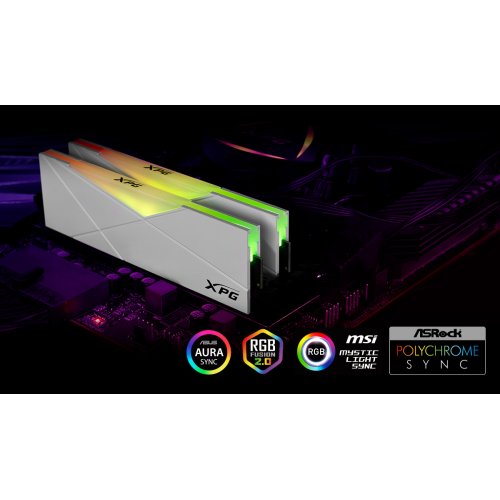 Фото ОЗУ ADATA DDR4 64GB (4x16GB) 3600MHz XPG Spectrix D50 RGB White (AX4U360016G18I-QCWH50)