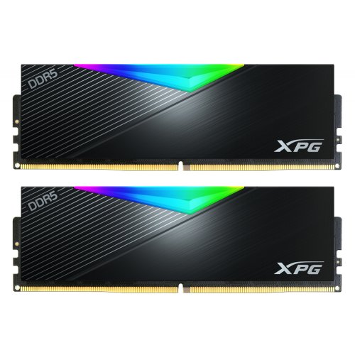 Фото ОЗУ ADATA DDR5 32GB (2x16GB) 7200MHz XPG Lancer RGB Black (AX5U7200C3416G-DCLARBK)