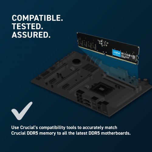 Photo RAM Crucial DDR5 32GB (2x16GB) 5600MHz (CT2K16G56C46U5)