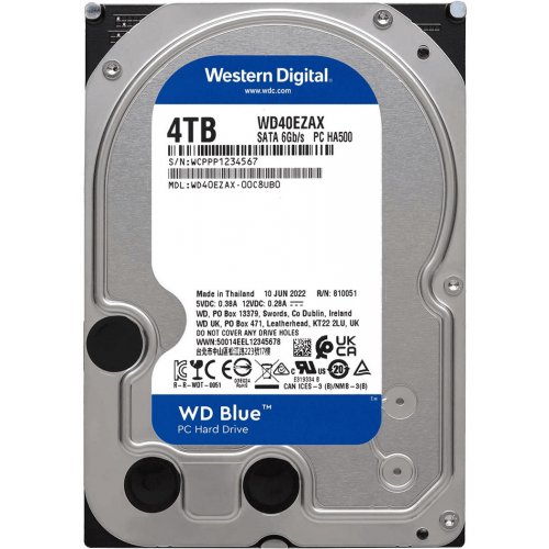 Фото Жорсткий диск Western Digital Blue 4TB 256MB 5400RPM 3.5
