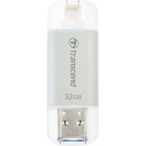 Накопитель Transcend JetDrive Go 300 32GB Lightning USB 3.1 Silver (TS32GJDG300S) купить в Украине | Telemart фото