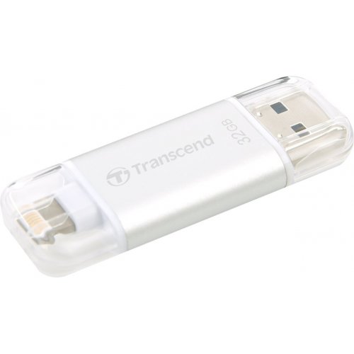 Накопитель Transcend JetDrive Go 300 32GB Lightning USB 3.1 Silver (TS32GJDG300S) купить в Украине | Telemart фото
