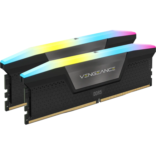 Photo RAM Corsair DDR5 64GB (2x32GB) 6400Mhz Vengeance RGB Black (CMH64GX5M2B6400C32)