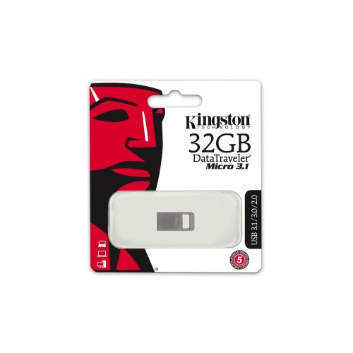 Купить Накопитель Kingston DT Micro 3.1 DTMC3 32GB (DTMC3/32GB) - цена в Харькове, Киеве, Днепре, Одессе
в интернет-магазине Telemart фото