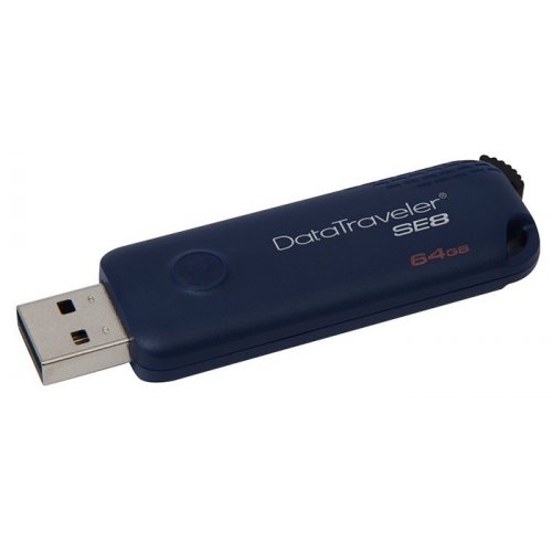 Купити Накопичувач Kingston DT SE8 64GB Blue (DTSE8/64GB) - ціна в Києві, Львові, Вінниці, Хмельницькому, Франківську, Україні | інтернет-магазин TELEMART.UA фото