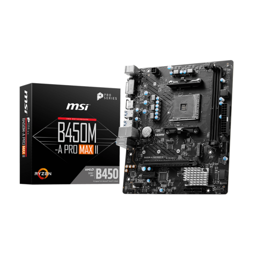 Build a PC for Motherboard MSI B450M-A PRO MAX II (sAM4, AMD B450) with  compatibility check and compare prices in France: Paris, Marseille, Lisle  on NerdPart