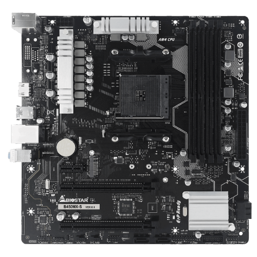 Продать Материнская плата Biostar B450MX-S (sAM4, AMD B450) по Trade-In интернет-магазине Телемарт - Киев, Днепр, Украина фото