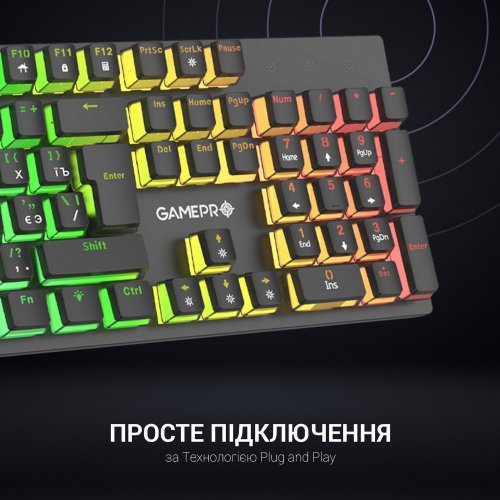 Купити Клавіатура GamePro MK85B RGB Blue Switch Black - ціна в Києві, Львові, Вінниці, Хмельницькому, Франківську, Україні | інтернет-магазин TELEMART.UA фото