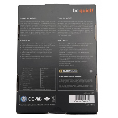 Продати Seller recertified кулер для корпусу Be Quiet! SilentWings 3 120mm PWM High-speed (BL070) (Сліди використання, 533225) за Trade-In у інтернет-магазині Телемарт - Київ, Дніпро, Україна фото