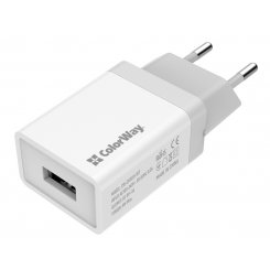 Мережевий зарядний пристрій ColorWay USB 5W (CW-CHS011-WT) White